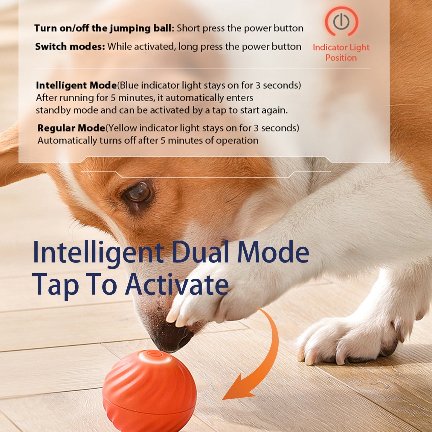 Interactive Bouncing Ball For Dogs, Automatic Smart Toy, Self-moving Rotating Stimulating Pet Entertainment, Noise-Reducing Urchin Cover,USB Rechargeable Dog Toy, Dog Electric Interactive Toy