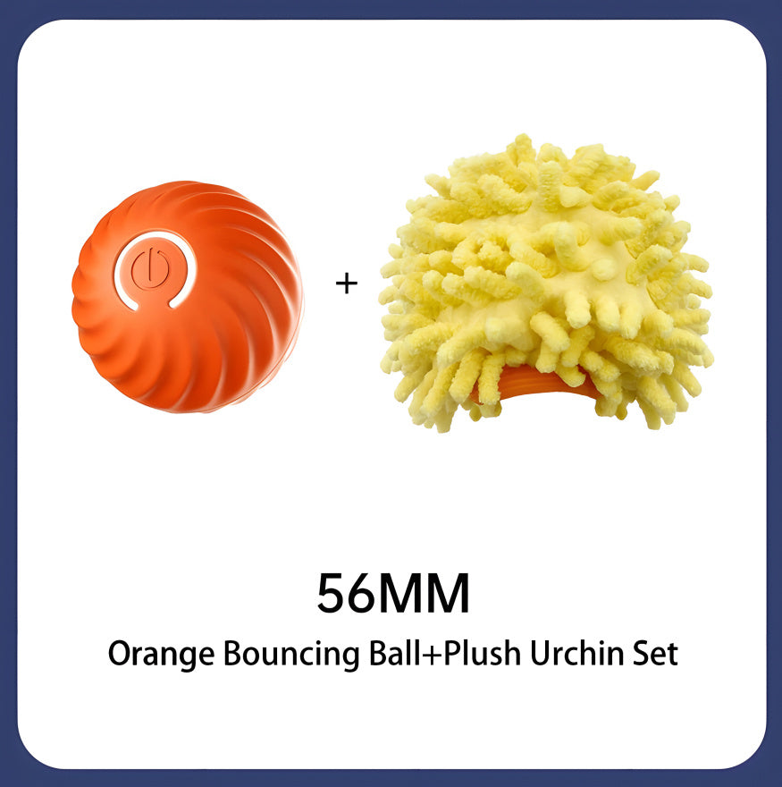 Interactive Bouncing Ball For Dogs, Automatic Smart Toy, Self-moving Rotating Stimulating Pet Entertainment, Noise-Reducing Urchin Cover,USB Rechargeable Dog Toy, Dog Electric Interactive Toy