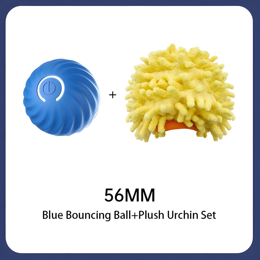 Interactive Bouncing Ball For Dogs, Automatic Smart Toy, Self-moving Rotating Stimulating Pet Entertainment, Noise-Reducing Urchin Cover,USB Rechargeable Dog Toy, Dog Electric Interactive Toy