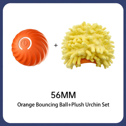 Interactive Bouncing Ball For Dogs, Automatic Smart Toy, Self-moving Rotating Stimulating Pet Entertainment, Noise-Reducing Urchin Cover,USB Rechargeable Dog Toy, Dog Electric Interactive Toy
